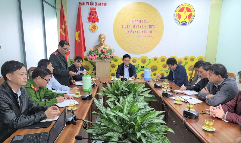 Công bố Quyết định thanh tra tại Dự án đường Chu Văn An và Khu dân cư; Dự án khu dân cư phía Nam đường Hai Bà Trưng, thành phố Quảng Ngãi