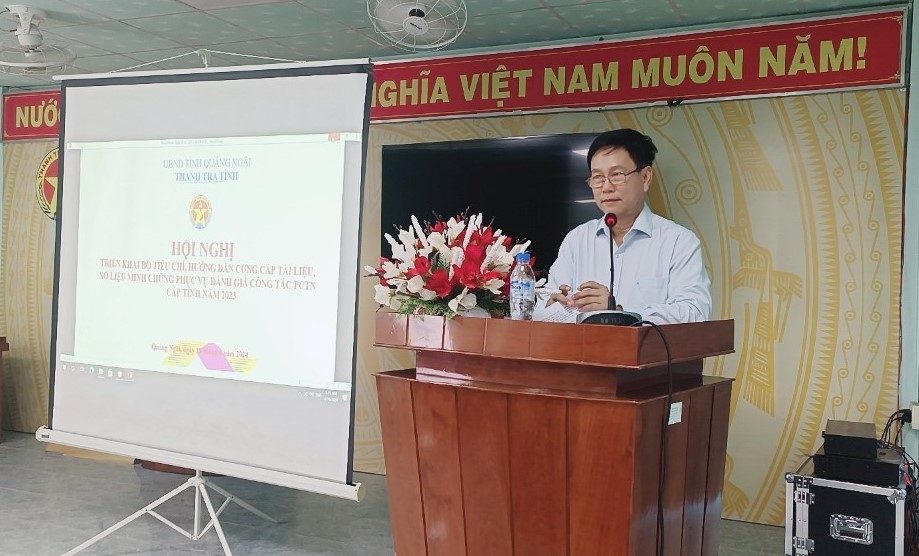 Thanh tra tỉnh Quảng Ngãi triển khai tập huấn đánh giá phòng, chống tham nhũng cấp tỉnh năm 2023