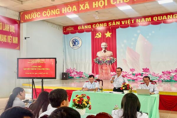 Thanh tra tỉnh Quảng Ngãi công bố quyết định thanh tra việc thực hiện quy định của pháp luật về công khai trong hoạt động của các cơ sở giáo dục tại các đơn vị sự nghiệp công lập trực thuộc Sở Giáo dục và Đào tạo