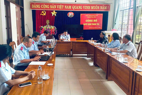 Thanh tra tỉnh Quảng Ngãi công bố Quyết định thanh tra đối với Doanh nghiệp đấu giá tư nhân Dương Châu - Land