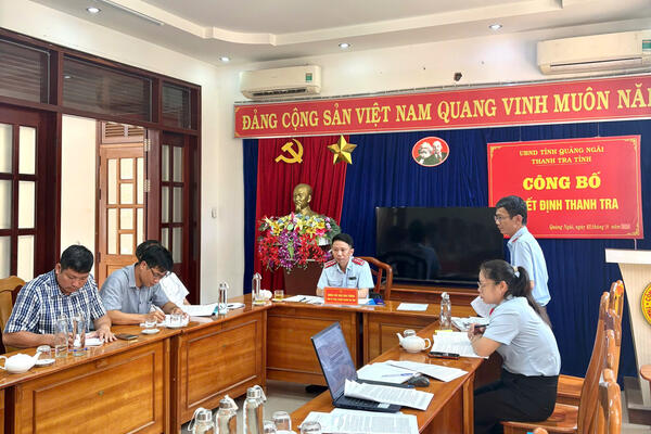 Chánh Thanh tra tỉnh Quảng Ngãi đối thoại khiếu nại (lần hai) đối với ông Trần Văn Trung, trú tại Thôn 1, xã Ia Tơi, tỉnh Quảng Ngãi
